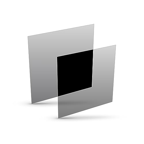 ScreenTech Polarisationsfolie 100 x 100 x 0,4 mm | Zirkular 0°/0° | 2 Stück-Set (Links/Rechts) | Nicht Klebend | Polarisationsfilter Typ ST-37 aus DE