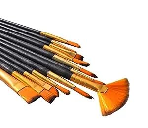 ECLET Art Brush Set for Artists, Painting Brushes Set of 12 Professional Round Pointed Tip Nylon Hair Artist Acrylic Paint Brush for Acrylic/Water Colour/Oil Painting Item 28