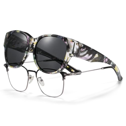 Image of HAOLOTA Fit Over Glasses Sunglasses for Women Polarized