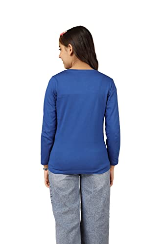 Image of KYDA KIDS 100% Cotton Girls Full Sleeve Printed T-Shirt,Regular fit Round Neck Tops (Pack of 3)