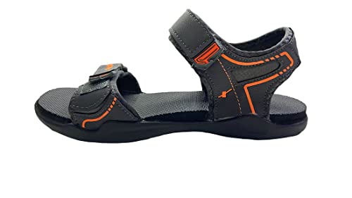 Image of Sparx Men's Black Red Colour SS0124G Series Synthetic Floater Sandal