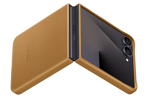 Samsung Kindsuit Case EF-VF766 für das Galaxy Z Flip7, Smartphone Cover, Handy-Hülle, Schutz Case, Lederlook, Kratzfest, Camel – Ansicht 5