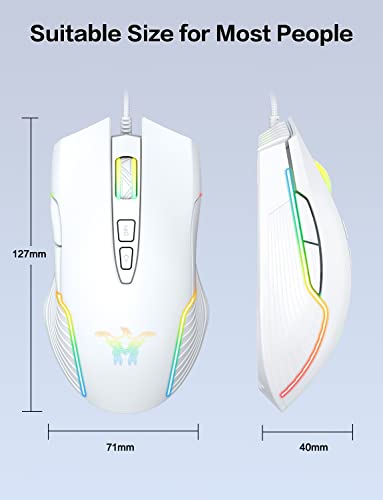 Phnixgam Wired Gaming Mouse, Ergonomic Rgb Computer Mouse With Rgb Backlight, Adjustable Dpi Up To 6400 thumb #3