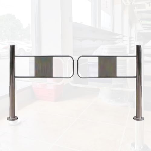 Puerta de seguridad automática de acero inoxidable, puerta unidireccional para entrada de supermercado, biblioteca, centros comerciales, 150 cm, control de acceso duradero y seguro