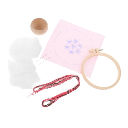 HOMSFOU Complete Embroidery Set Compact Needle Cushion Reusable Pin Holder Small Sewing Tool Portable Great for Beginners