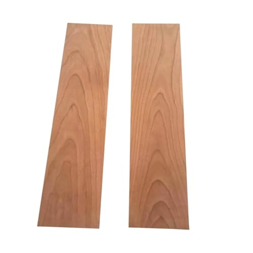 ؎PA North American Red Cherry Wood Veneer Log - 2mm Thick, 100mm Wide, 100-500mm Long for DIY(5PCS 100x300mm-2mm)