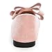 TN TANGNEST Women Fashion Bowknot Flats Comfort Pointed Toe Dress Shoes Light Pink 40(8.5)