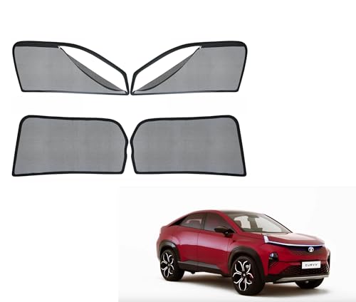 Image of Kyozo Car Zipper Magnetic Sunshades (2 Zip,2 Non-Zip) Compatible with Tata Curvv