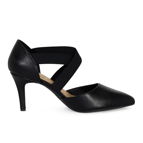 STYLISH S BOGO ~ Womens Pointed Toe Elastic Criss Cross Strap High Heel Dress Pumps3