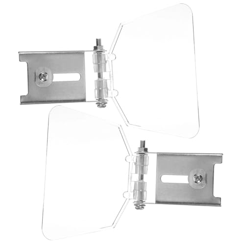 Zerodeko 2 Protectores Oculares para Amoladora de Banco, Escudo de Protección Transparente de Acero Inoxidable y Abs, Tamaño Pequeño Tornillos de Instalación, Resistente al Desgaste