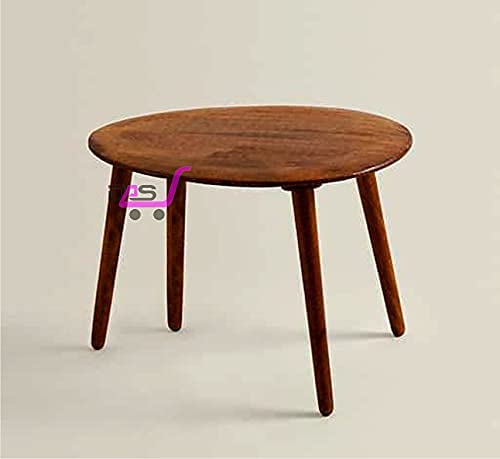 Image of Shoppee Fold-able Oval Shaped Side Table /Tea Coffee Breakfast Table (Walnut)