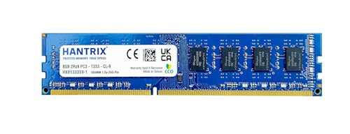 Image of 8GB DDR3 1600MHz Desktop RAM PC3-12800U 240-Pin DIMM Memory Stick | 1.5V Standard Voltage 2Rx8 16-Chip Layout | 100% Compatible with SK hynix Motherboards | 3-Year Warranty