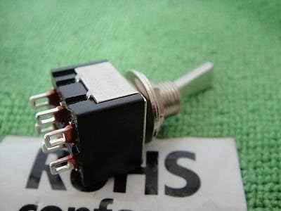 DPDT ON OFF ON FLAT Shaft Car Boat Toggle Switch 5A 125AC/2A 250V AC - (Size: Black part to be red, Standard: 2pcs)