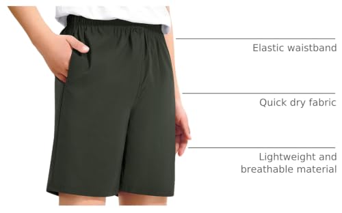 Image of Somaibo Boys Athletic Shorts Kids Quick Dry Basketball Soccer Running Sports Gym Active Performance Shorts with Pockets