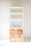 Solid Wood Bookcase for Home Office Reclaimed Wood, Shelving, Industrial, Storage, Shelf, Industrial Shelving, Bookcase for Home Office, Easy Assembly(Brown)