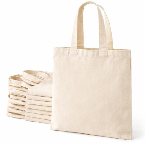 6 & 12 Pack Tote Bags - Reusable Shopping Bags for Women - 15 x 16