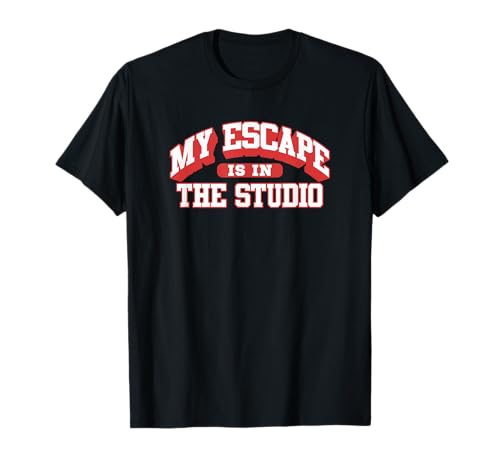 Diseño creativo de musicoterapia "mi escape está en el estudio" Camiseta