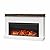 Ameriwood Home Mateo Wide Mantel with Linear Electric Fireplace and Remote for TVs up to 65", Ivory Oak/Rustic