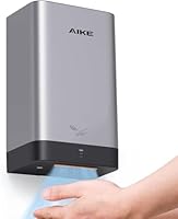 AIKE Ultra Kompakt Handtrockner, Kleiner als A4, Ersatz für Papierhandtücher im Badezimmer, 900W 220V, Hochgeschwindigkeit, Langlebiges ABS, AK2822 (Silber)
