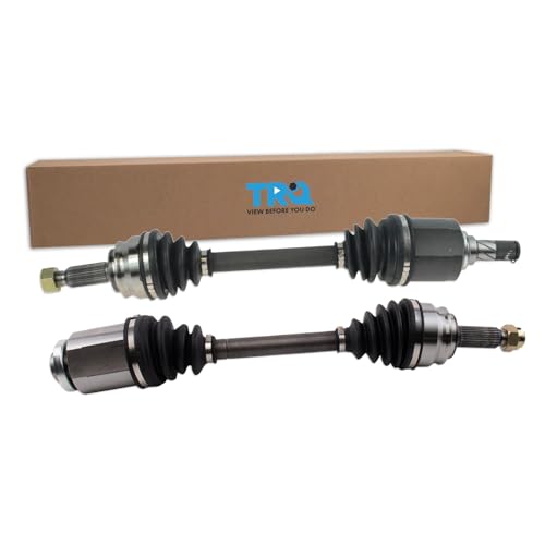 TRQ Front Driver and Passenger Side CV Axle Assembly Set 2 Piece Compatible with 07-17 Jeep Patriot FWD Manual Transmission 07-13 Compass 2.4L FWD 10-12 Dodge Caliber Manual Transmission