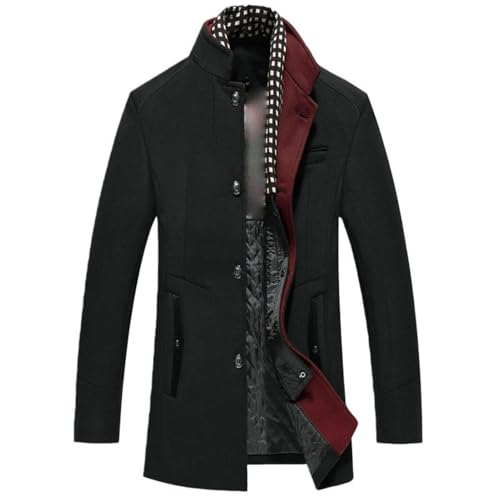 Gabardina de lana hombre acolchada para evitar el frío con estilo