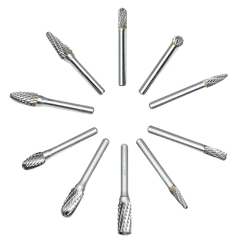 Set de fresas rotativas de carburo de tungsteno 10 piezas miniatura 4