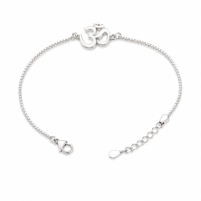 925 Sterling Silver Om Rakhi Bracelet for Men & Women-image-10
