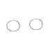 14k White Gold Round Flexible Thin Continuous Endless Hoop Earrings, Unisex (12mm, white-gold)