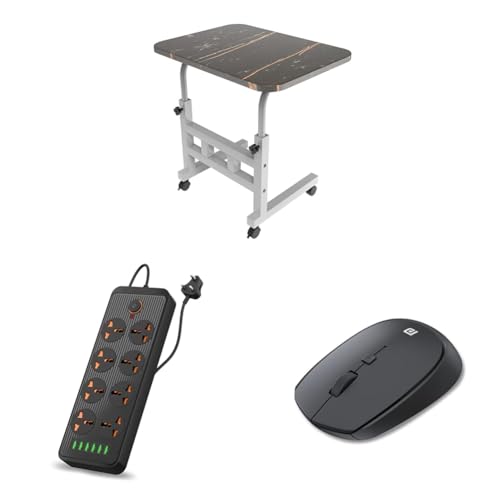 Image of Portronics My Buddy D Wood Multipurpose Movable & Adjustable Table for Computer & Laptop(Black)