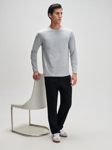 Image of XYXX Men's Solid Cotton T-Shirt | Round Neck Tshirt | Full Sleeves | Solid-Regular Fit Tshirt for Men