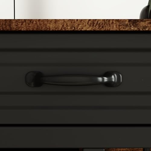 Hundekäfig Schrank XXL, Hundekäfig mit 2 Schubladen und 2 Türen, Hundebox für Zuhause Große/Mittlere Hunde,Beistelltisch, Hundehütte Indoor, Hundehaus für Zuhause, Schwarz, 164 x 60 x 80 cm, Eisen