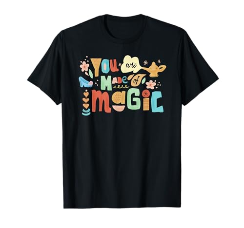 T-shirt Disney Princess Jasmine Cinderella fuchsia en coton