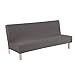 Ryoizen Funda para Sofá sin Brazos,Plegable y Fácil de Instalar Cubre Sofá Elástica sin Reposabraza Universable,Cubiertas Protectora de Sofá Cama para Salon,Hogar Decor,Funda Sofa Cama Clic clac Gris