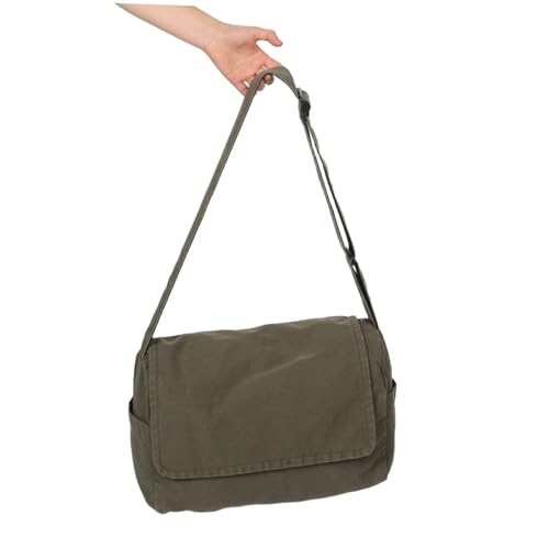 Sac en toile vert olive multifonction pour ranger cours et travail - 2