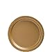 Amscan Big Party Pack 50 Count Paper Dessert Plates, 7-Inch, Gold