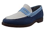 Sperry Men's Gold Cup Exeter Tri-Tone Penny Loafer, Light Blue/White/Navy, 9