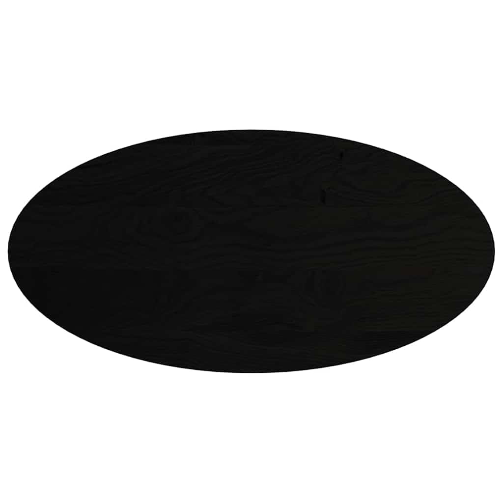 vidaXL Solid Wood Oak Tabletop - 120x60x4 cm Dark Brown Oval - Versatile Table Top for Home or Commercial Use - Robust, Durable, Easy to Clean, Unique Grain Patterns — image 1