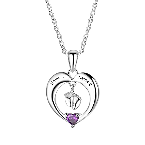 Collier pieds cœur argent 925 : le bijou anti-allergie durable pour mamans