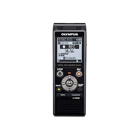 Olympus WS-853 hochwertiges digitales Diktiergerät mit integrierten Stereomikrofonen, Direkt-USB, Voice Balancer, Rauschunterdrückung, Einfach-Modus, Low-Cut Filter, intelligenter Auto-Modus und 8 GB Cover