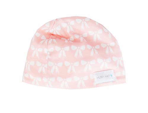 Hush Baby Hat with Softsound Technology and Medical Grade Sound Absorbing Foam, Merci Bow Coup/Small
