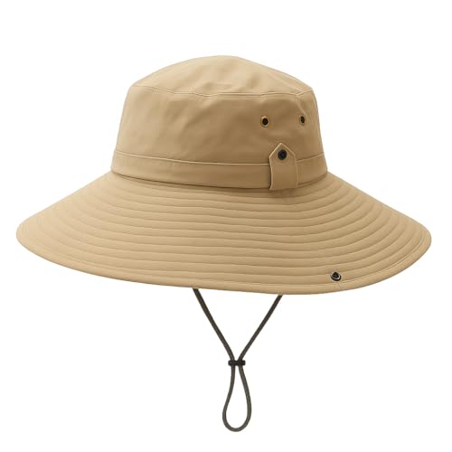 Reviews de Gorro de pescador para Mujer . 42 Hiprimo Sombrero de Sol Hombre Mujer con ala Ancha 12cm | Gorro Pescador, Plegable, Impermeable, Transpirable | Protección Solar para Caminata Pesca Senderismo y Camping (Beige)