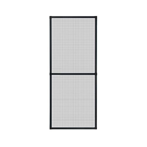 APANA - Fenster Fliegengitter mit Alurahmen & robustem Fiberglasgewebe - Insektenschutz Fenster mit umlaufender Bürstendichtung - Fliegennetz Fenster Montage ohne Bohren (130 x 240 cm | Anthrazit)