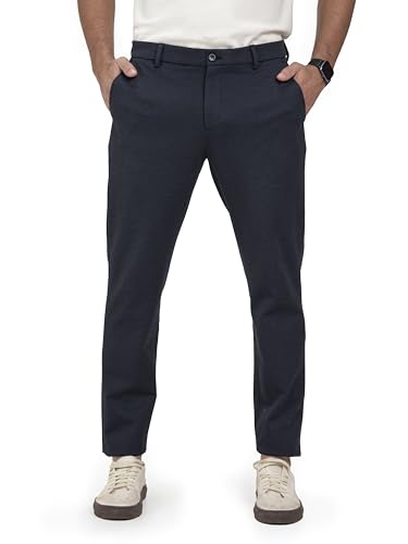 Image of The Pant Project Luxury PV Stretchable Casual Checks Pant for Men | Stylish Slim Fit Men's Wear Trousers for Office or Party