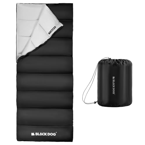 BLACKDOG Ultralight Envelope Bolsa de Dormir para Camping, Negra miniatura 1