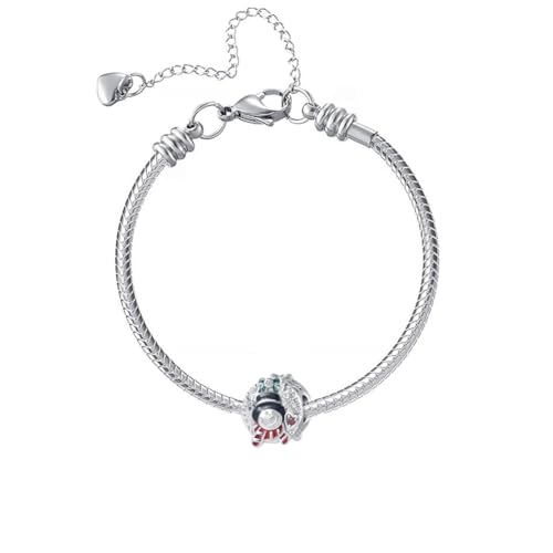 Image of Christmas Holiday Season Charms for Pandora Bracelets New Snowflake Santa Claus Home Moose Gift Tree Candy Cane Snow Globe