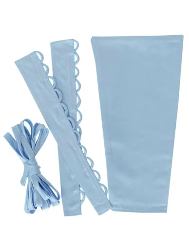 QRBTSCL Corsé de satén de repuesto para mujer, con cremallera, ajuste ajustable, con cordones, para vestido de graduación, Azul claro, 10