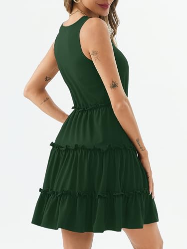 Image of PerZeal Women's 2026 Summer Dress Casual Sleeveless Boho Beach Vacation Outfits Mini Sundress