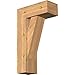 Ekena Millwork BKT0806X18X30TRA04SWR Traditional Craftsman Smooth Bracket w/Offset Brace, Western Red Cedar