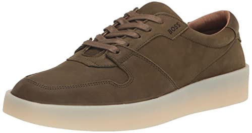 Image of BOSS Mens Nuckbuck Leather Low Profile Sneakers