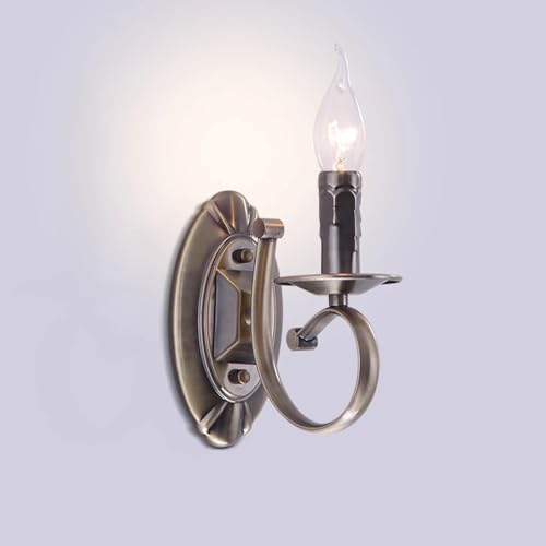 ブラケットライト LED電球対応 壁付け照明 レトロ 錬鉄製 ウォールランプ 北欧風 玄関灯 ポーチライト ウォールライト 階段照明 燭台ライト 店舗照明 壁掛けライト (A)